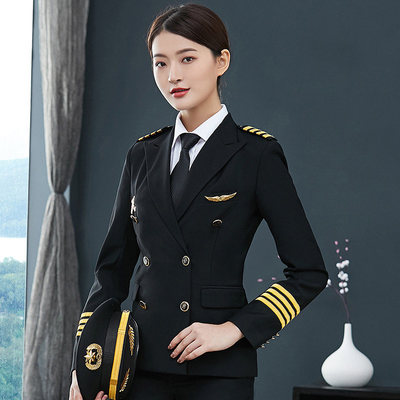飞行员机长航空女乘务员西装工作服 优惠推荐
